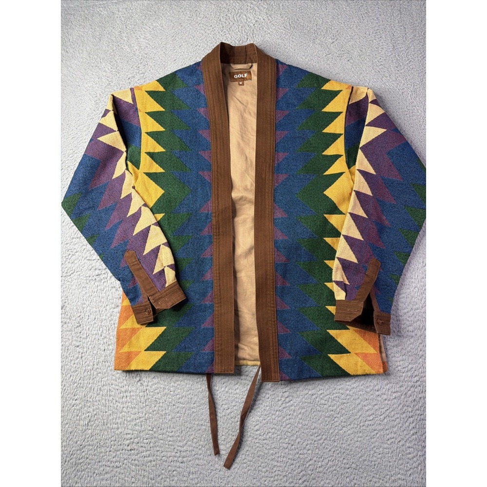 Golf Wang Geometric Tapestry Kimono Jacket Mens Small Multi Color Tyler Creator